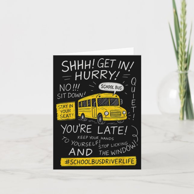 Magical School Bus Driver Last Day Of School Bus D Kort (Framsida)