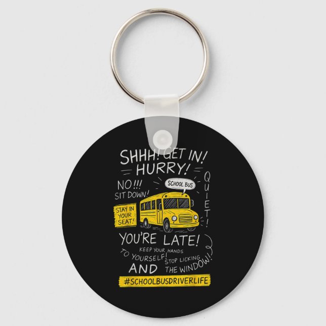 Magical School Bus Driver Last Day Of School Bus D Nyckelring (Framsida)