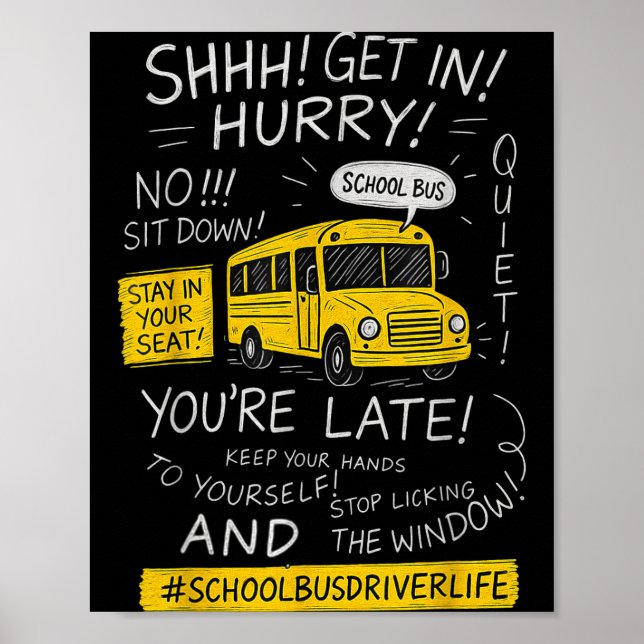 Magical School Bus Driver Last Day Of School Bus D Poster (Framsidan)