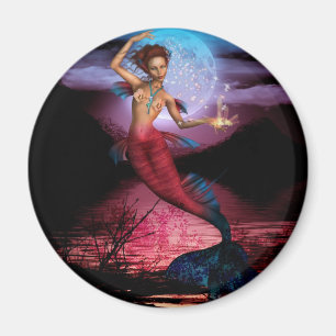 Magical sjöjungfrumåne magnet