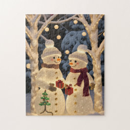 Magical Snowman Christmas Lights Pussel