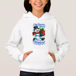 Magical Snowman Christmas Pullover Hoodie for Girl T Shirt