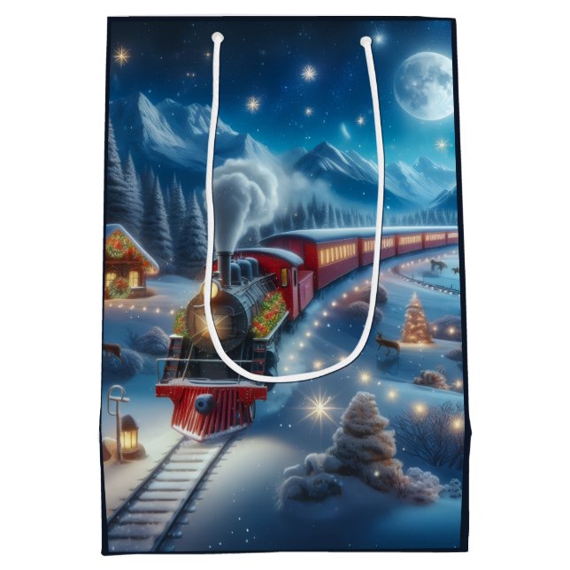 Magical Snowy Christmas Train Winter Scene (Baksidan)