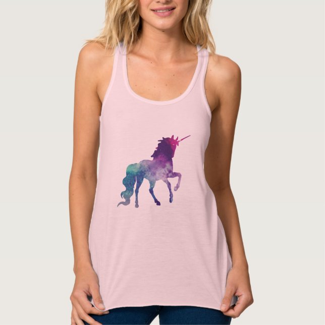Magical Sparkly kråma sig unicorn Linne Med Racerback (Framsida)