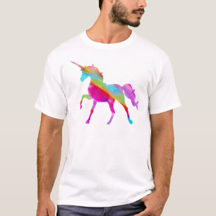 Magical sparkly regnbåge som kråma sig unicorn t shirt