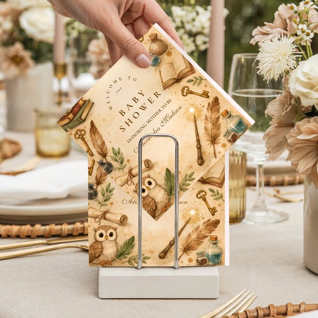 Magical Spellbook Wizard Baby Shower Pappersservett (Skapare uppladdad)