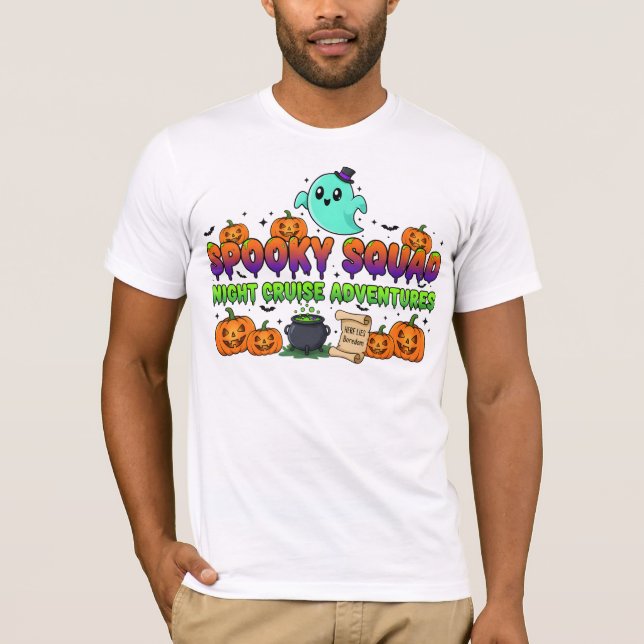 Magical Spooky Squad Shirt | Halloween Ghost & Pum T (Framsida)