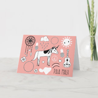 Magical Trippy Paia, Maui hälsningkort Kort