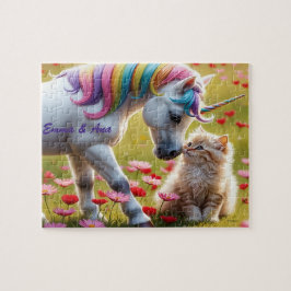 Magical Unicorn and Kitten Best Friends Pussel