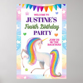 Magical Unicorn Any Age Birthday Party Poster
