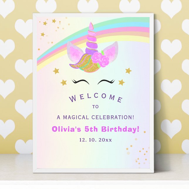 Magical Unicorn Birthday Party for Girl Poster (Skapare uppladdad)