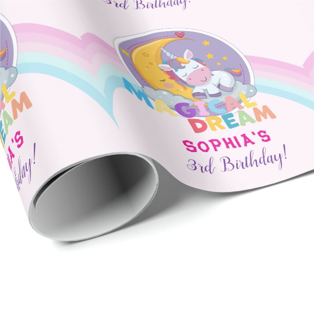 Magical Unicorn Dream Presentpapper (Rullad Hörn)