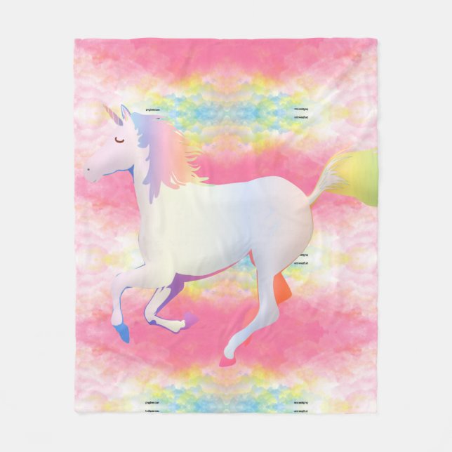 MAGICAL UNICORN-filt. Fleecefilt (Framsidan)