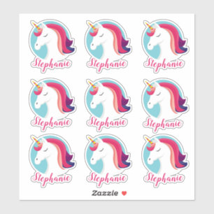 Magical Unicorn för rosor & för blått - personl Klistermärken