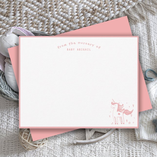 Magical Unicorn from the Nursery of Baby Girl Anteckningskort (Skapare uppladdad)