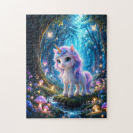 Magical Unicorn in the Enchanted Forest Jigsaw Puz Pussel