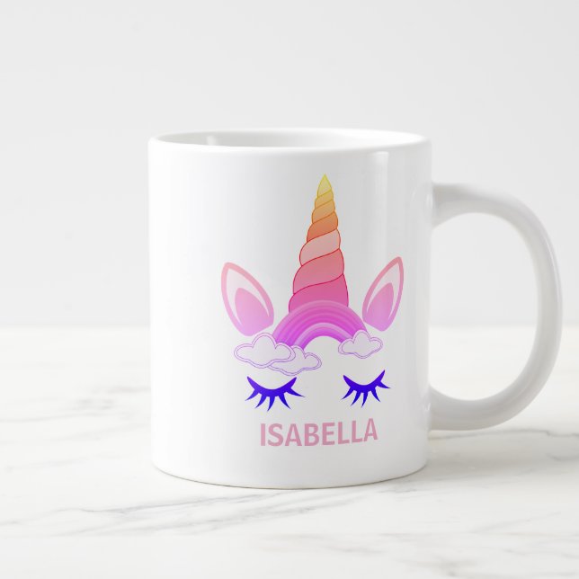 Magical Unicorn Personalized Name Jumbo Mugg (Höger)