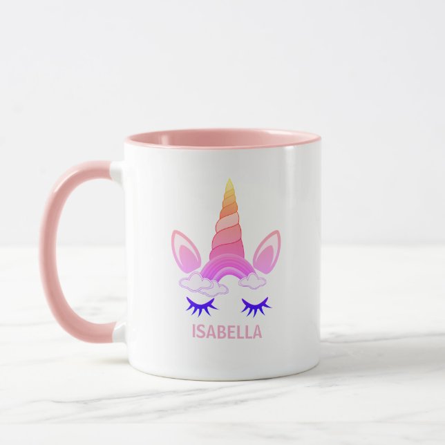 Magical Unicorn Personalized Name Mugg (Vänster)