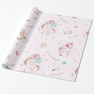 Magical Unicorn som slår in papper Presentpapper