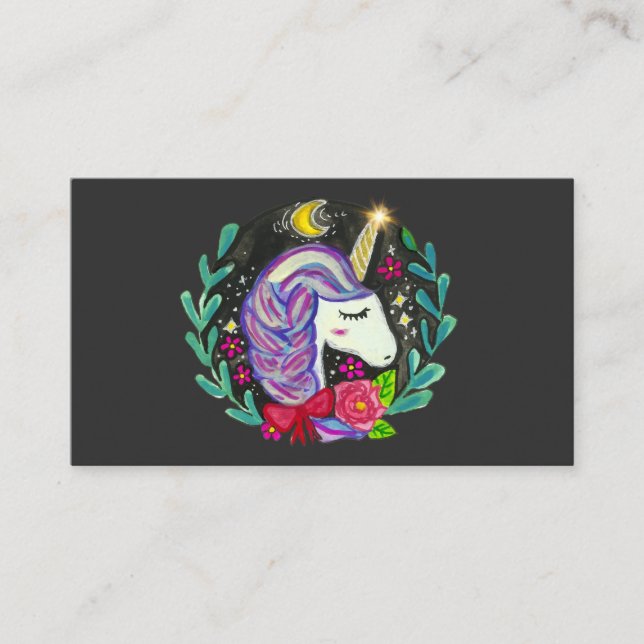 Magical Unicorn Vibes  Visitkort (Framsida)