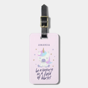 Magical Unicorncitationsteckentypografi Bagagebricka