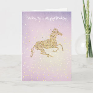 Magical Unicornfödelsedag Kort
