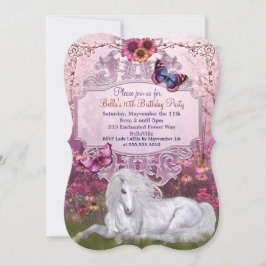 Magical Unicornfödelsedagsfest inbjudan