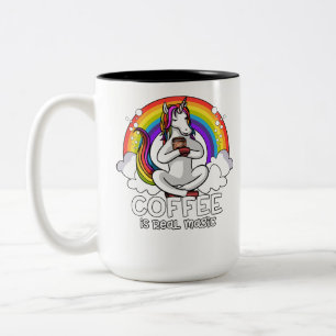 Magical Unicornkaffe som dricker älskare Två-Tonad Mugg