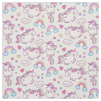 Magical Unicornregnbågestjärna & moln Tyg