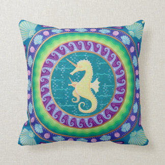Magical UnicornSeahorseMandala Kudde