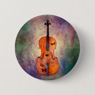 Magical violoncell med fjärilar knapp