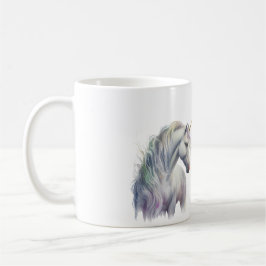Magical White Gold Horn Unicorn  Kaffemugg