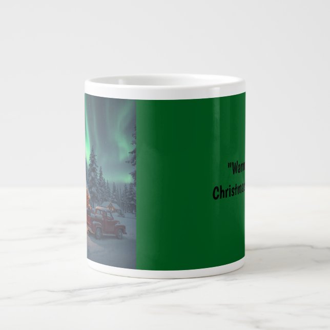 Magical Winter Cabin Christmas Jumbo Mugg (Framsidan)