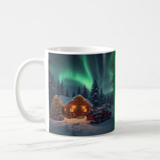 Magical Winter Cabin Christmas Kaffemugg (Vänster)