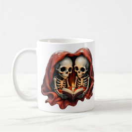 Magical winter moments, two skeletons kaffemugg