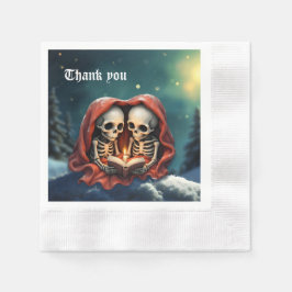 Magical winter moments, two skeletons pappersservett