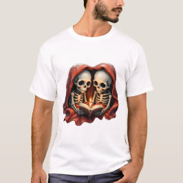 Magical winter moments, two skeletons t shirt
