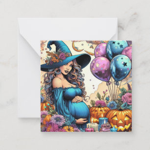 MAGICAL WItchy Vibes Baby Gravid Mamma Anteckningskort