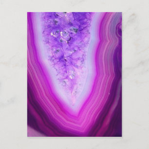 Magically purpurfärgad Agate Druzy Vykort