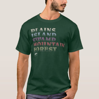Magiche Gathering Locationet Stack familj T Shirt