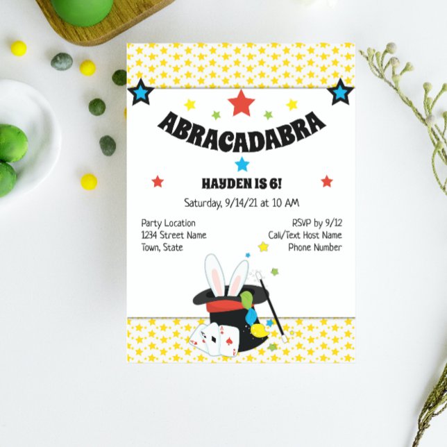 Magician Birthday-inbjudan Inbjudningar (Skapare uppladdad)