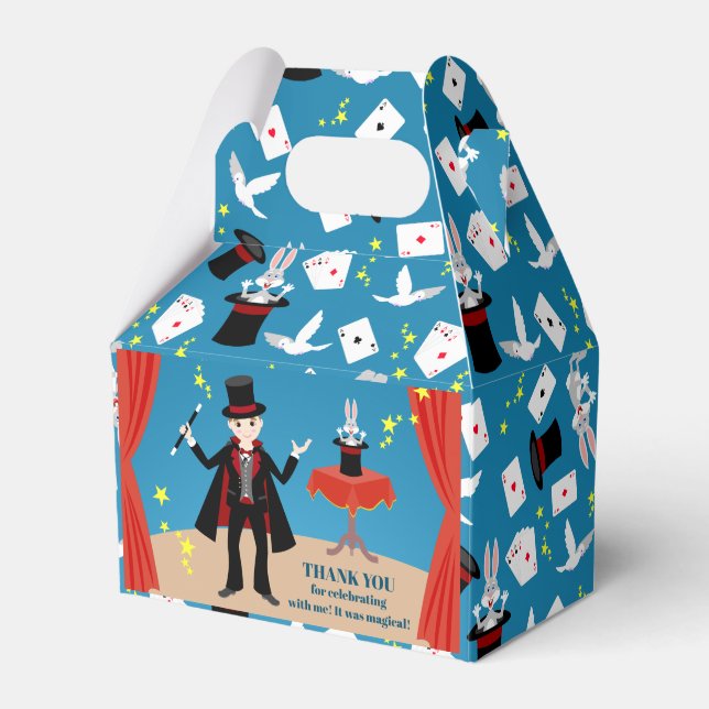 Magician Boy Show Födelsedagsfest Presentaskar (Framsidan Sidan)