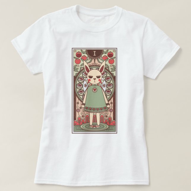 Magician Bunny Tarot Card T-Shirt (Design framsida)
