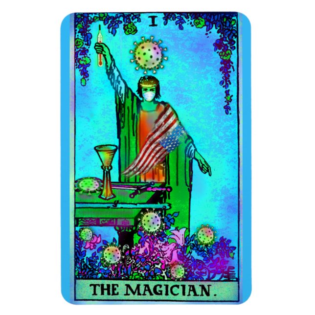 Magician Coronavirus Tarot-dödskortet Magnet (Vertikal)