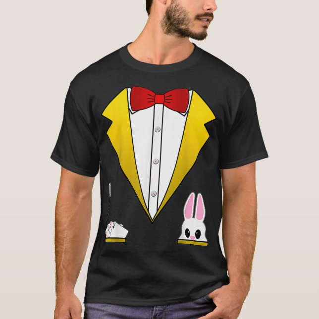 Magician Costume Funny Tuedo Vuxnas_1  T Shirt (Framsida)