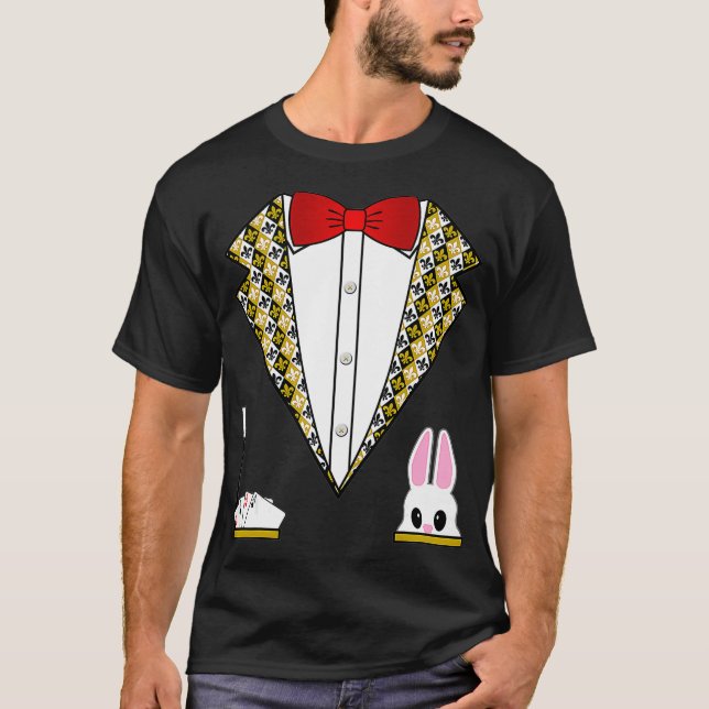 Magician Costume Funny Tuxedo-Vuxnor  T Shirt (Framsida)