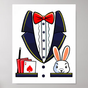 Magician Costume Halloween Magic Show Manar Women Poster