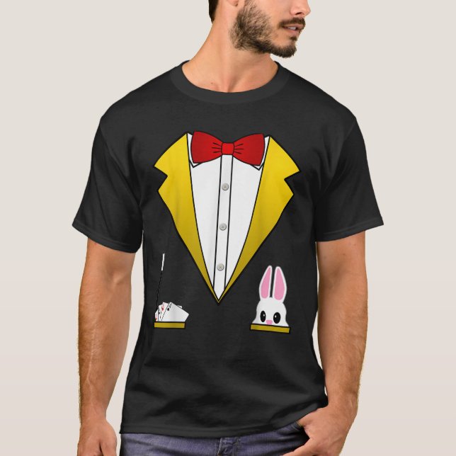 Magician Costume Shirt Funny Tuxedo Shirt För barn T Shirt (Framsida)