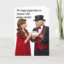 Magician Dad and Daughter (1) - Father's Day Helgkort