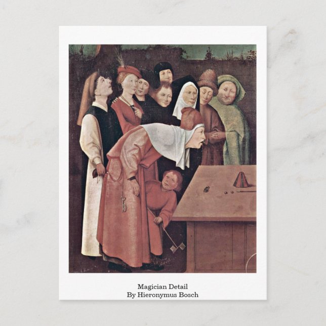 Magician Detail av Hieronymus Bosch Vykort (Framsida)